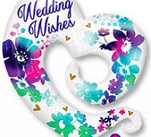Шар Сердце Wedding wishes 70см