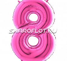 Шар Цифра 8 Розовая 85см