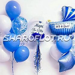 Композиция из шаров на рождение мальчика