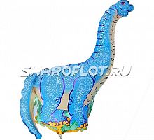 Шар Динозавр диплодок голубой 100см
