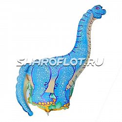 Шар Динозавр диплодок голубой 100см