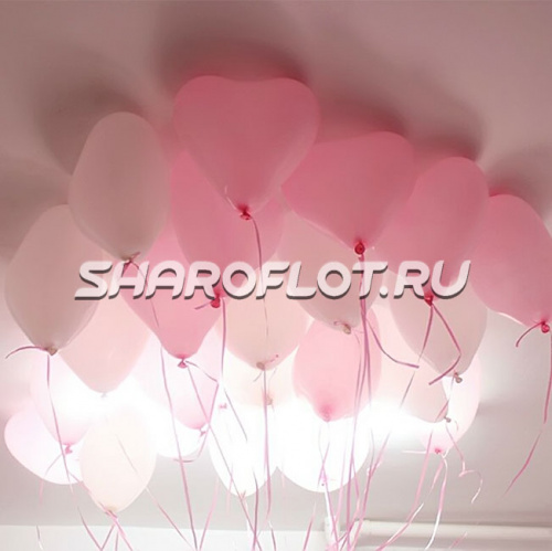 Шарики розовые ассорти 30см