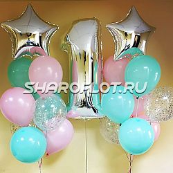 Композиция шаров с цифрой №027