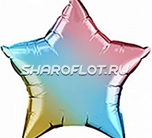 Шар Звезда Радуга 40см