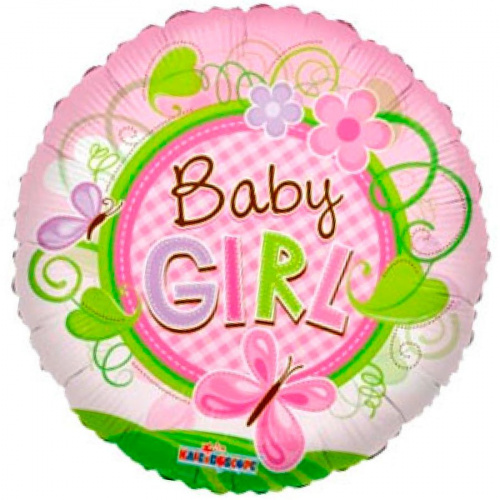 Шар круг «У нас девочка!»