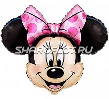 Шар Мини розовый (голова), 65см