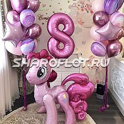 Композиция из шаров на 8 лет девочке