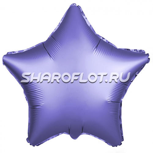 Шар Звезда Сиреневый сатин 40см