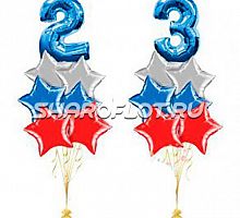 Два фонтана Триколор Люкс на 23 февраля