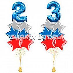 Два фонтана Триколор Люкс на 23 февраля