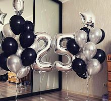 Композиция шаров с цифрой №003