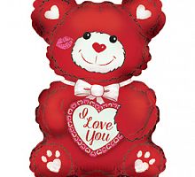 Шар Мишка I love you 60см