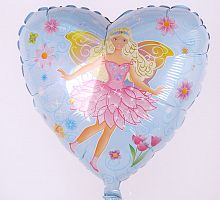 Сердце Голубое с Феей 40см