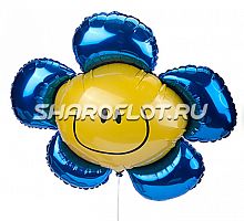 Шар Цветочек Синий 95см