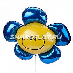 Шар Цветочек Синий 95см