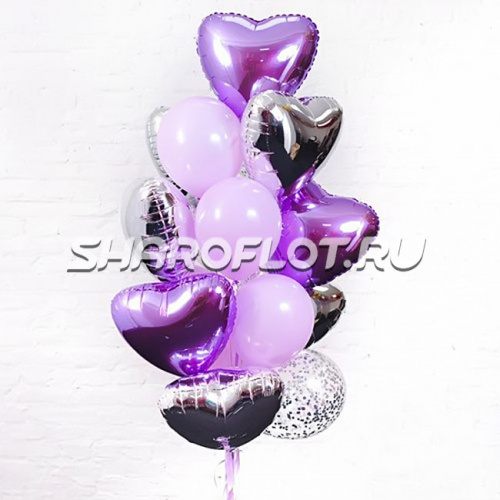 Фонтан из шаров "Черника и лед"