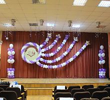 Динамичное оформление сцены шарами