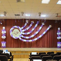 Динамичное оформление сцены шарами