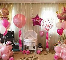 Оформление детской на выписку девочки №12