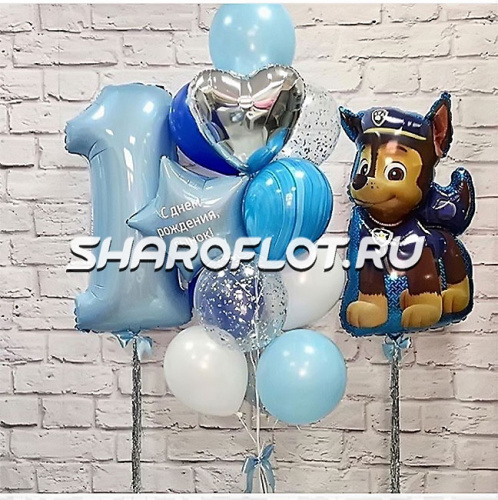 Композиция шаров Щенячий патруль на день рождение Композиция шаров Щенячий патруль на день рождение