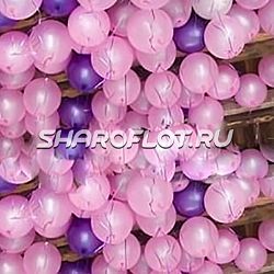 Шары розовые, сиреневые 30см