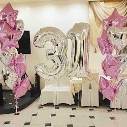 Композиция шаров с цифрой №137