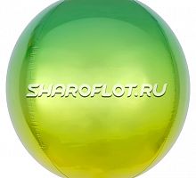 Шар Сфера Омбре Желто-Зеленая 41см