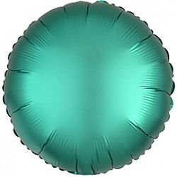 Шар Круг Бирюза сатин 40см