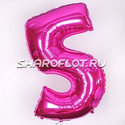 Шар Цифра 5 Фуше 85см