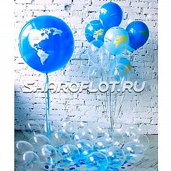 Композиция шаров с гелием День знаний