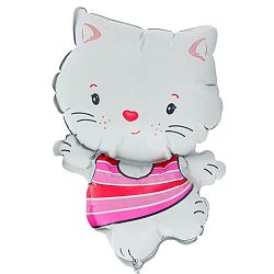 Мини-шар Котенок Белый 25см