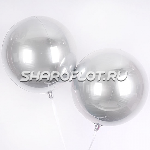 Шар Сфера Серебро 40см