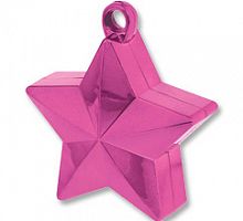 Грузик для шаров Звезда Фуксия