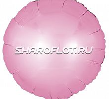 Шар Круг Розовый сатин 40см