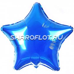 Шар Звезда Синяя 40см