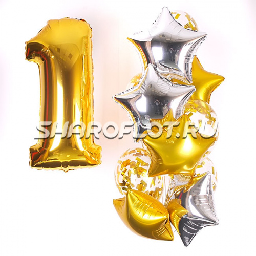 Шарики на 1 год Торжественный день