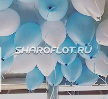 Шары голубые, белые 30см