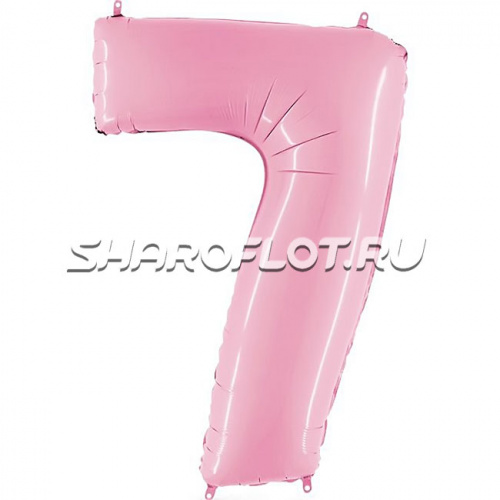Шар Цифра 7 Розовая матовая 85см
