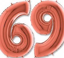 Шар Цифра 9 Розовое золото 85см