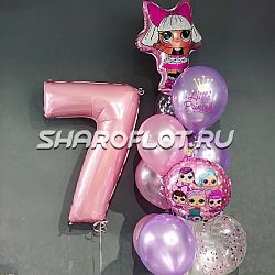 Композиция из шаров Праздник с подружкой Лол