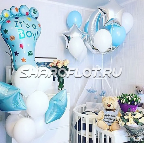 Оформление детской на выписку мальчика №06