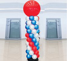 Колонна из шаров Триколор 2м
