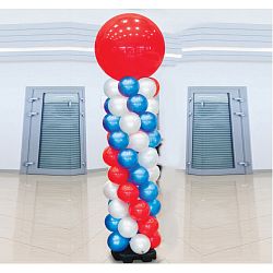 Колонна из шаров Триколор 2м