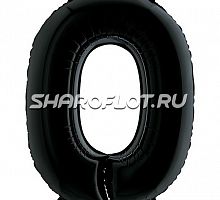 Шар Цифра 0 Черная  85см