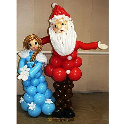 Фигура из шаров «Дед Мороз и Снегурочка»