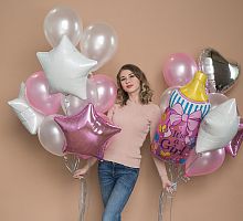 Украшение выписки из роддома девочки №43