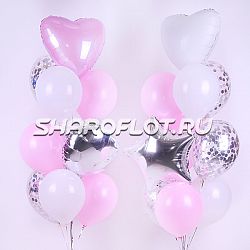 Розово-белый фонтан