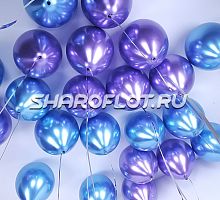 Шарики синие, сиреневые 30см