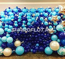 Фотозона из шаров Морская гладь 3х2м на каркасе