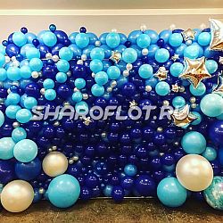 Фотозона из шаров Морская гладь 3х2м на каркасе